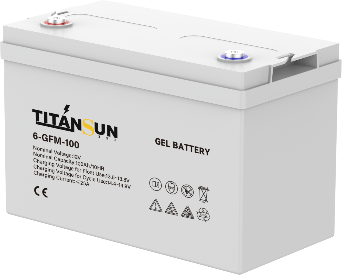 Bateria gel 12v 100ah 2400 cilos, Titansun